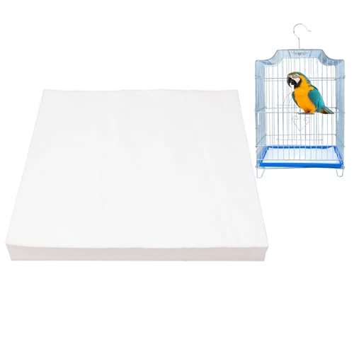 Xweptuy 100pcs Vogelkäfig-Liner, 13 x 13 Zoll Einweg-Wasser-Absorbent-Vogelkäfigsandblätter, Cuttable Vogelmatten für Haustierpapage Xweptuy 100pcs Vogelkäfig-Liner, 13 x 13 Zoll Einweg-Wasser-Absorbent-Vogelkäfigsandblätter, Cuttable Vogelmatten für Haustierpapage von Xweptuy
