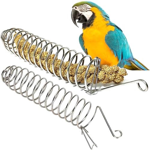 Xweptuy 2pcs Vogelfutterbehälter, 9, 1 x 1, 8 x, 8 Zoll Metallvogelfutterspielzeug mit hängbar und abnehmbar von Xweptuy