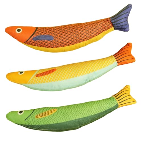 Xweptuy 3pcs Catnip-Spielzeug für Katzen fischförmige Plüsch-Katzenflockenspielzeug mit klingenden Sandkasten Interactive Dental Car Xweptuy 3pcs Catnip-Spielzeug für Katzen fischförmige Plüsch-Katzenflockenspielzeug mit klingenden Sandkasten Interactive Dental Car von Xweptuy