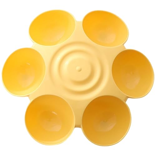 Xweptuy Cat Food Bowl mit 6 Schalen Multifunktional Safe Multiple Welpen Cat -Fütterungsstation für Lebensmittel und Wasser in der Innenhilfe von Haustierzubehör von Xweptuy