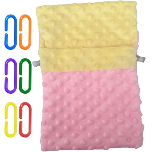 Xweptuy Hamster Hängematte mit Haken, warmes weiches hängendes Hamster Schlafsack, Nähte Farbe kleines Tier Hängematte für Meerschweinchen - Ratten Eichhörnchen von Xweptuy