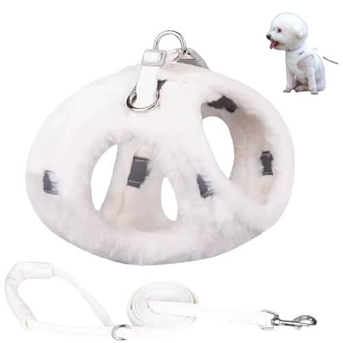 Xweptuy Hundekabelbaum und Leine, warmes atmungsaktives hundes Hund Fleece -Weste, einstellbare reflektierende Welpengurt für Gehen, Laufen, Training, Training von Xweptuy