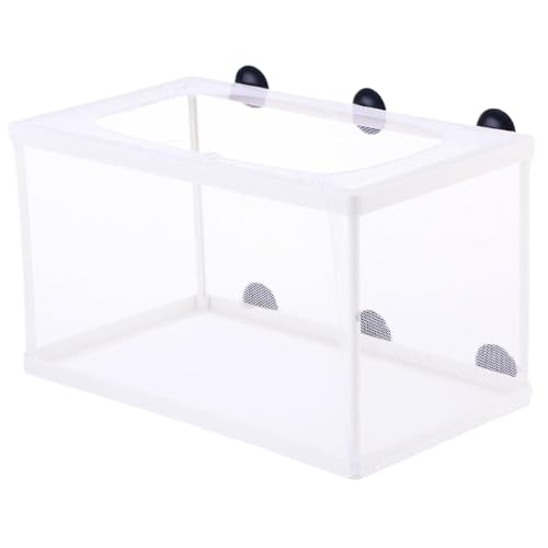 Züchterbox für Fischtank, 6x5, 7x10 Große Fischzuchtbox NET, weißes Maschen -Aquariumzüchter hängen im Kindergarten mit Saugu von Xweptuy