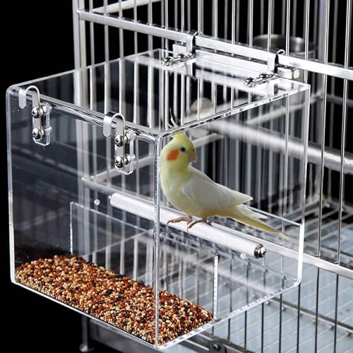 Automatischer Vogelfutterspender für Käfig, Automatischer Vogelfutterspender aus Acryl, kein Durcheinander, Vogelkäfig für kleine Vögel, Papageien, Kanarienvögel, Sittiche, Wellensittiche, Automatischer Vogelfutterspender für Käfig, Automatischer Vogelfutterspender aus Acryl, kein Durcheinander, Vogelkäfig für kleine Vögel, Papageien, Kanarienvögel, Sittiche, Wellensittiche, von Xxmbbjy