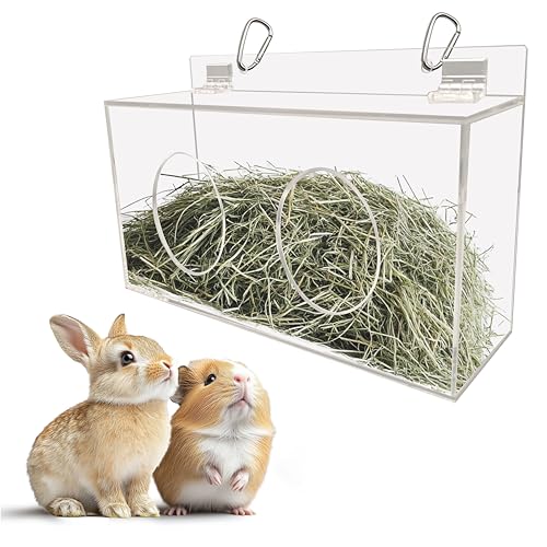 Xymoso Acryl-Heu-Futterstation mit Deckel, Meerschweinchen, Heuhalter, Chinchilla-Käfig-Zubehör für Kaninchen, Meerschweinchen, Häschen Xymoso Acryl-Heu-Futterstation mit Deckel, Meerschweinchen, Heuhalter, Chinchilla-Käfig-Zubehör für Kaninchen, Meerschweinchen, Häschen von Xymoso