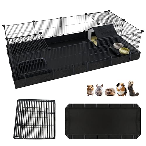 Xymoso DIY Meerschweinchen-Käfig mit wasserdichter Unterseite aus Segeltuch, 16 Paneele, Kleintier-Laufstall mit Tür für Kaninchen, Schildkröte, Hamster, Igel Xymoso DIY Meerschweinchen-Käfig mit wasserdichter Unterseite aus Segeltuch, 16 Paneele, Kleintier-Laufstall mit Tür für Kaninchen, Schildkröte, Hamster, Igel von Xymoso
