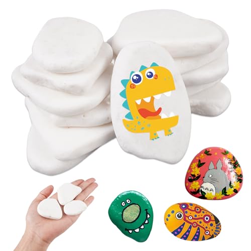Xyvor 12 Stücke Weiße Steine zum Bemalen Flach, 3-8 cm Kieselsteine zum Bemalen, Verschiedene Größen von Gemalte Kieselsteine für VasenfüLlungen, Innendekoration, Aquarium Wand- Und Bodendekoration Xyvor 12 Stücke Weiße Steine zum Bemalen Flach, 3-8 cm Kieselsteine zum Bemalen, Verschiedene Größen von Gemalte Kieselsteine für VasenfüLlungen, Innendekoration, Aquarium Wand- Und Bodendekoration von Xyvor
