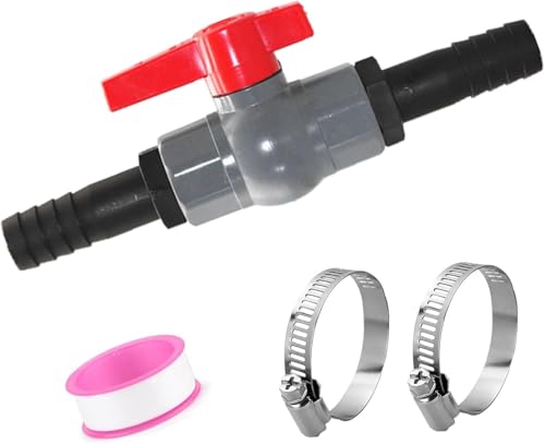 Xyvor Kugelhahn mit Schlauchverbinder, PVC Ventile & Verbindungen Absperrventil Pool, 40 mm PVC Kugelhahn, für Pool und Teichbau, Aquaristik von Xyvor