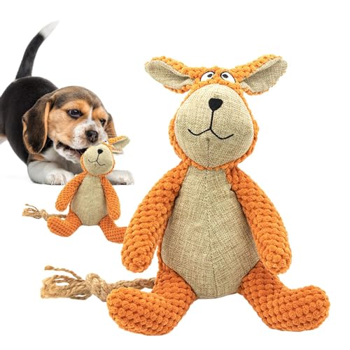 Xzbling Kaninchen-Hundespielzeug Robustes Kaninchen Hundespielzeug Süßes Welpenspielzeug - Niedliches Häschen-Quietsch-Plüsch-Hundespielzeug, mit Plüsch gefülltes Tier, Hunde-Quietschspielzeug, von Xzbling
