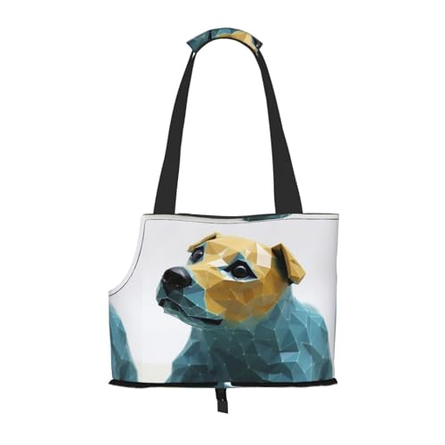Hundetragetasche für Katzen und kleine Hunde mit Hunde-Druck, weiche Seiten, tragbar, Wateroroof von Xzeit