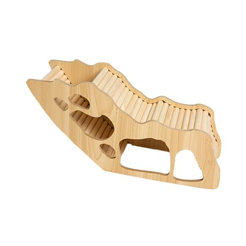 Holztunnel Hamsterversteck mit Leiter für Hamsterkäfig Zubehör (Stil C) von XzhixiangKing