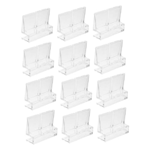XzhixiangKing 12 x Aquarium-Deckel-Clips, transparenter ABS-Kunststoff, randlos, für Kunststoff-Trennwände und DIY-Anti-Sprungnetz von XzhixiangKing