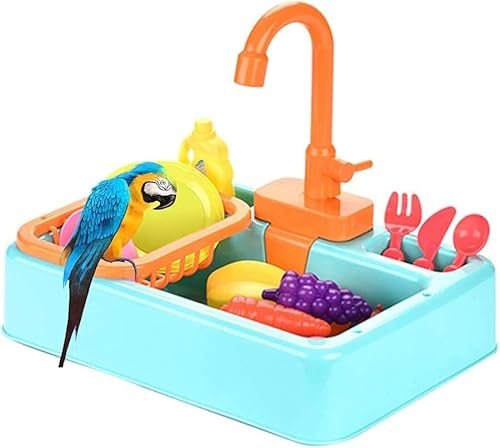 XzhixiangKing Haustier-Papageien, Vogelbadewanne, Vogelfutterstation, Haustier-Pool, Schwimmbad, Spielzeug, für Vogel, Papagei, kleines Haustier (Farbe A) von XzhixiangKing