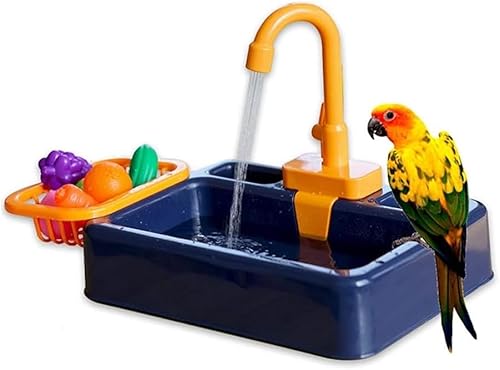 XzhixiangKing Haustier-Papageien, Vogelbadewanne, Vogelfutterstation, Haustier-Pool, Schwimmbad, Spielzeug, für Vogel, Papageien, kleine Haustiere (Farbe B) von XzhixiangKing