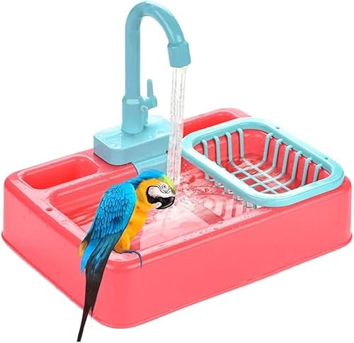 XzhixiangKing Haustier-Papageien, Vogelbadewanne, Vogelfutterstation, Haustier-Pool, Schwimmbad, Spielzeug, für Vogel, Papageien, kleine Haustiere (Farbe C) von XzhixiangKing