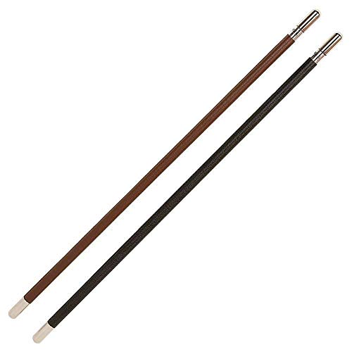 Hy Schule Leder-Gehstock mit silberfarbener Kappe, Braun Hy Schule Leder-Gehstock mit silberfarbener Kappe, Braun von HY