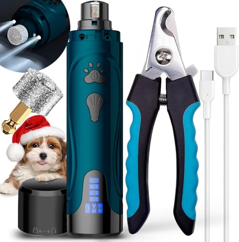 YABIFE Krallenschleifer für Hunde, Elektrischer Hundekrallenschneider, Superleise Hundekrallenfeile, Tierkrallenschleifer für kleine große Hunde Katzen Krallenpflege & Tierpflege, 3 Geschwindigkeiten von YABIFE