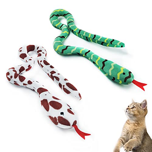 YAGE Katzenspielzeug Katzenminze für den Innenbereich, realistisches Plüsch-Katzenspielzeug, Simulationsschlange, interaktives lustiges Kauspielzeug für Katzen, interaktives weiches Plüschspielzeug von YAGE