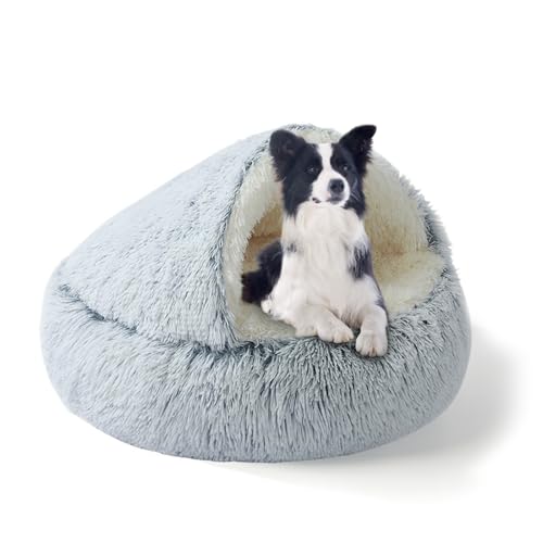YAGE Großes Hundebett 80 cm, Kapuze mit Stützen – Flauschiges, beruhigendes Haustierbett, geeignet für Haustiere unter 20 kg, mit abnehmbarem, waschbarem Bezug, luxuriöses, superweiches Haustierhöhlen YAGE Großes Hundebett 80 cm, Kapuze mit Stützen – Flauschiges, beruhigendes Haustierbett, geeignet für Haustiere unter 20 kg, mit abnehmbarem, waschbarem Bezug, luxuriöses, superweiches Haustierhöhlen von YAGE