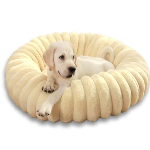 YAGE Hundebett, klein, waschbar, Plüsch, beruhigend, Anti-Angst, Donut-Hundesofa, rutschfeste Unterseite, orthopädische Hundematte, großes Katzenbett, Beige, 60 cm YAGE Hundebett, klein, waschbar, Plüsch, beruhigend, Anti-Angst, Donut-Hundesofa, rutschfeste Unterseite, orthopädische Hundematte, großes Katzenbett, Beige, 60 cm von YAGE