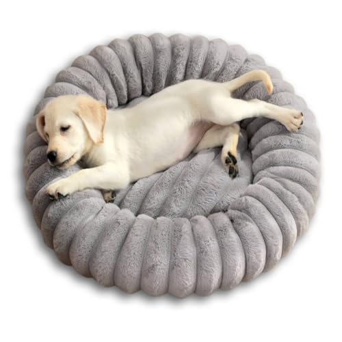 YAGE Hundebett, waschbar, Plüsch, beruhigend, Anti-Angst, Donut-Hundesofa, rutschfeste Unterseite, orthopädische Hundematte, Grau, 70 cm YAGE Hundebett, waschbar, Plüsch, beruhigend, Anti-Angst, Donut-Hundesofa, rutschfeste Unterseite, orthopädische Hundematte, Grau, 70 cm von YAGE