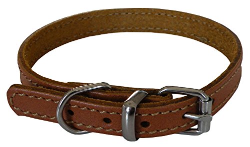 Yago Hundehalsband, Leder, weich, verstellbar, Größe L, 43-54 cm, Braun von Aime