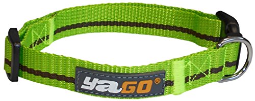 Yago Hundehalsband, Nylon, Größe S, 28-43 cm, Grün / Braun von Aime