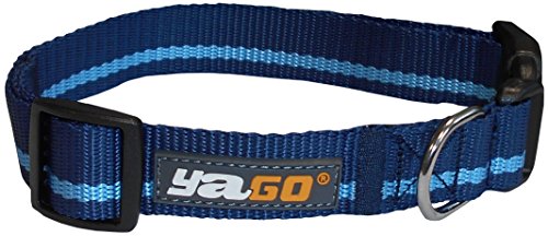 Yago Hundehalsband, Nylon, Blau/Himmelblau, für kleine Hunde, Größe S, 28-43 cm von Aime