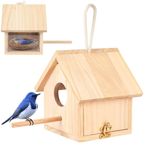 Vogelfutterhaus Holz, Vogelfutterhaus Zum Aufhängen, Vogelhaus Zum Aufhängen, Futterhaus für Vögel, Vogelhäuschen für Draußen, Vogelhaus Balkon, für Aufhängen in Draußen Gärten und Auf Balkonen Vogelfutterhaus Holz, Vogelfutterhaus Zum Aufhängen, Vogelhaus Zum Aufhängen, Futterhaus für Vögel, Vogelhäuschen für Draußen, Vogelhaus Balkon, für Aufhängen in Draußen Gärten und Auf Balkonen von YAJIMAOY