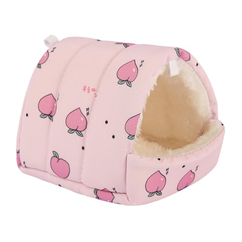 Meerschweinchenbett, Höhle, Nest, Versteck für Hamster, Igel, Streifenhörnchen, Wellensittich, Kleintiere, Käfigbedarf, warmes Haus, Rosa von YAJISA
