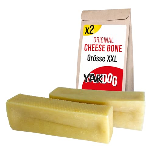 YAKDOG – Käsesticks für Hunde – Langanhaltende Kausnacks – 100% Natürlich – Traditionell aus dem Himalaya – Hergestellt in Belgien – XXL - 2 Stück von YAKDOG