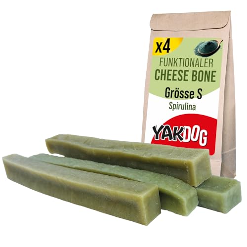 YAKDOG Gesundheit+ - Käse-Kausnacks Für Hunde S - Spirulina - Immunsystem - Reich An Protein & Kalzium - Lang Anhaltender Snack - 100% Natürlich - HimalayaTradition - Hergestellt In Belgien von YAKDOG