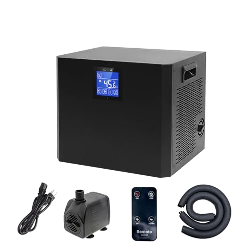 YAKUST Eisbad-Wasserkühler für kalte Tauchwannen, 1/3 PS Wasserkühler, 2,5 l, mit integriertem Filter, ideal für Eisbad, Kältetherapie, Erholung, Heimgebrauch von YAKUST