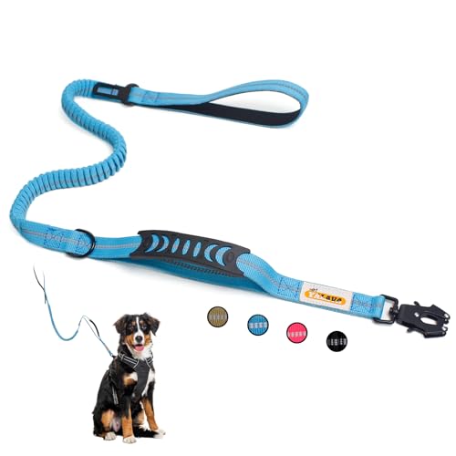 YALAVA Taktische Bungee-Hundeleine mit Verkehrsgriff, 1,2–1,8 m, robuste Hundeleine, stoßdämpfend, Arbeitsleine für kleine, mittelgroße und große Hunde, Blau YALAVA Taktische Bungee-Hundeleine mit Verkehrsgriff, 1,2–1,8 m, robuste Hundeleine, stoßdämpfend, Arbeitsleine für kleine, mittelgroße und große Hunde, Blau von YALAVA