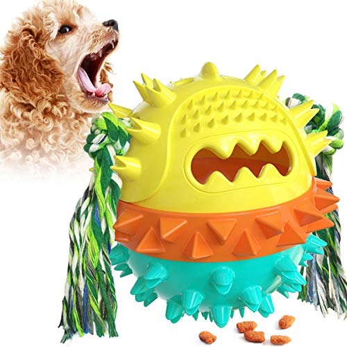 YAMAZA Haustier Spielzeug Hund Zahnbürste Ball Hund Kauen Ball Vocal Hundespielzeug Dog Leck Ball Pet Zahnpflege von YAMAZA