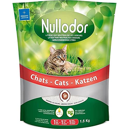 YAMOOCO Nullodor Litiã¨Re Wer Odors Ultra saugfähiges 1.5kg (3er-Pack) Neutralisiert 1 Tierstreu für Haustierbesitzer, insbesondere Katzenbesitzer von Nullodor
