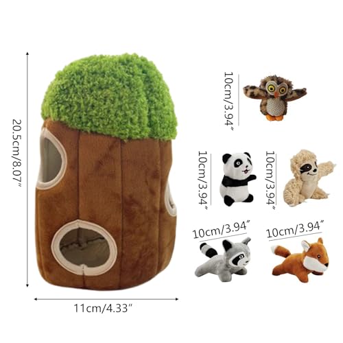 YANBOYI Quietschendes Plüsch-Hundespielzeug, interaktives Versteck-Puzzle-Spielzeug für Hunde, kleine Größe, Stofftiere, Panda, 5 Stück YANBOYI Quietschendes Plüsch-Hundespielzeug, interaktives Versteck-Puzzle-Spielzeug für Hunde, kleine Größe, Stofftiere, Panda, 5 Stück von YANBOYI