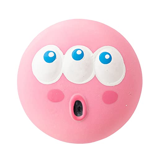 YANFJHV Quietschendes Hundespielzeug Große Augen Hüpfende Hundebälle Flacher lustiger Hundespielzeugball für mittelgroße Hunde Haustierkaubälle für Welpen und Hunde Hundespielzeug (Pink, One Size) YANFJHV Quietschendes Hundespielzeug Große Augen Hüpfende Hundebälle Flacher lustiger Hundespielzeugball für mittelgroße Hunde Haustierkaubälle für Welpen und Hunde Hundespielzeug (Pink, One Size) von YANFJHV