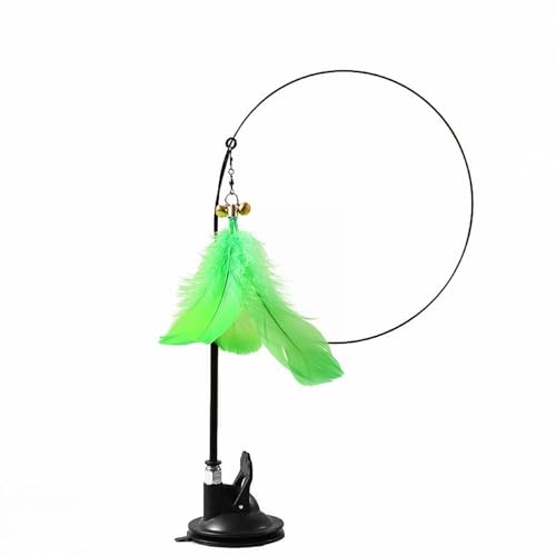 YANFJHV Simulationsvogel, interaktiver Federvogel mit Glockenspielzeug für Katzen mit Saugnapf für Glatte Oberflächen, interaktives Katzenspielzeug mit Federn, EIN Katzenspielzeug (Green, One Size) YANFJHV Simulationsvogel, interaktiver Federvogel mit Glockenspielzeug für Katzen mit Saugnapf für Glatte Oberflächen, interaktives Katzenspielzeug mit Federn, EIN Katzenspielzeug (Green, One Size) von YANFJHV