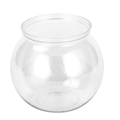 YANGLY Kunststoff-Fischschüssel, rund, transparent, für Aquarien, perfekt für Heimdekoration, Partyzubehör von YANGLY