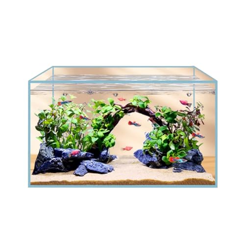 Aquarium Becken 41/45/56 Liter – Extra Klares Glasgehäuse – Aquarium Für Goldfische Mit Gleichgroßer Aquariummatte,50x30x30 von YANGMIAN