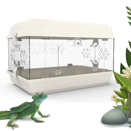 Reptilien-Terrarium 40 X 30,6 X 30 cm. Acrylmaterial, Hochtransparent, Einfach Zu Montieren Und Zu Reinigen, Flucht Vermeiden,D von YANGMIAN