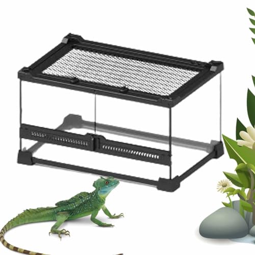 Reptilien-Terrarium Amphibisch Doppeltüren Für Einfache Fütterung Gute Belüftung,A von YANGMIAN