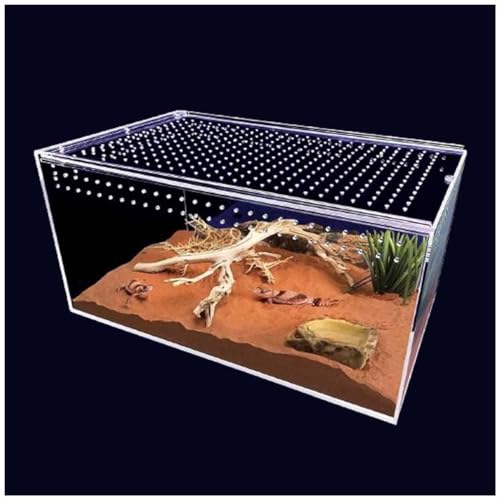 Reptilien-Terrarium Hochtransparentes Acryl 360° Panorama Robust Und Langlebig, Belüftet Und Atmungsaktiv Amphibisch,A von YANGMIAN