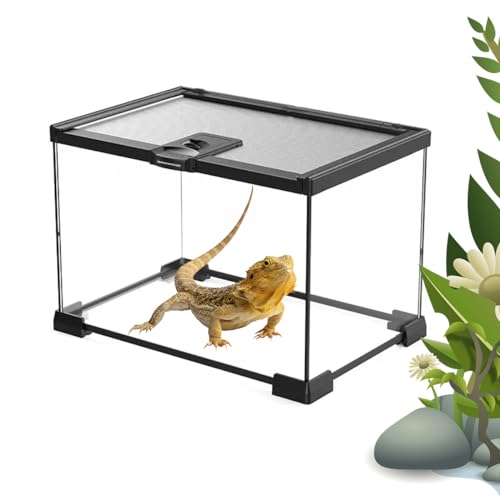 Reptilien-Terrarium Reptilientank Glasterrarium-Set Für Reptilienhaustiere Bartagamen Gecko Eidechse, Geckotank, Einfache Montage,A von YANGMIAN