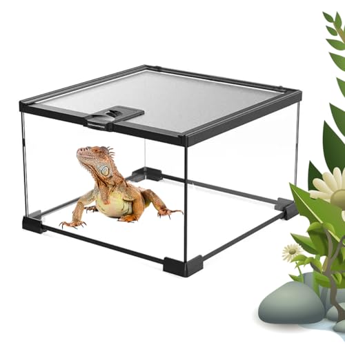 Reptilien-Terrarium Reptilientank Glasterrarium-Set Für Reptilienhaustiere Bartagamen Gecko Eidechse, Geckotank, Einfache Montage,C von YANGMIAN