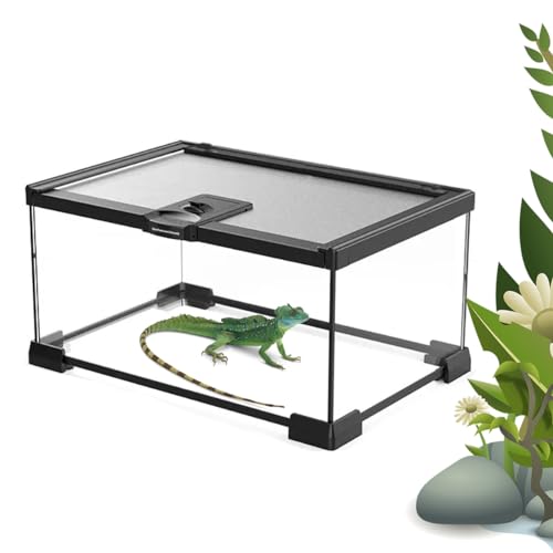 Reptilien-Terrarium Reptilientank Glasterrarium-Set Für Reptilienhaustiere Bartagamen Gecko Eidechse, Geckotank, Einfache Montage,D von YANGMIAN