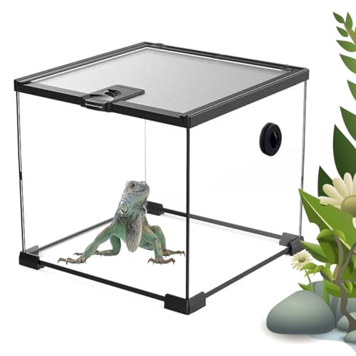 Reptilien-Terrarium Reptilientank Glasterrarium-Set Für Reptilienhaustiere Bartagamen Gecko Eidechse, Geckotank, Einfache Montage,D von YANGMIAN