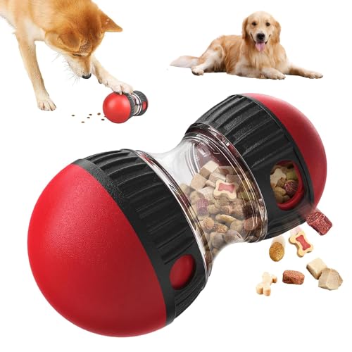 YANGUN Rolling Feeder Hundespielzeug, Interaktives Hundespielzeug, Unterhaltsames Spielzeug für Hunde zur Futterausgabe, für Große/Mittlere/Kleine Aggressive Kauerrassen,Rot YANGUN Rolling Feeder Hundespielzeug, Interaktives Hundespielzeug, Unterhaltsames Spielzeug für Hunde zur Futterausgabe, für Große/Mittlere/Kleine Aggressive Kauerrassen,Rot von YANGUN