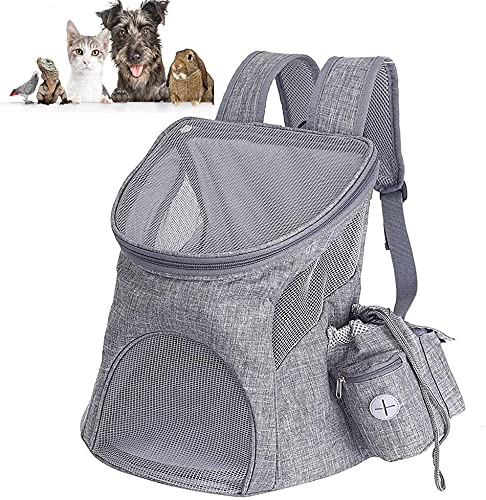 YANGWX Haustier-Rucksack für Hunde, Katzen, Welpen, Kaninchen, faltbar, atmungsaktiv, Reisetasche mit Netzfenster, Welpen-Tragetasche für Outdoor-Reisen, Camping, Wandern (45 x 36 x 31 cm) von YANGWX